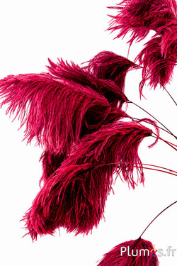 Rispe Strauß - 35-40 cm - rot-naturgrau